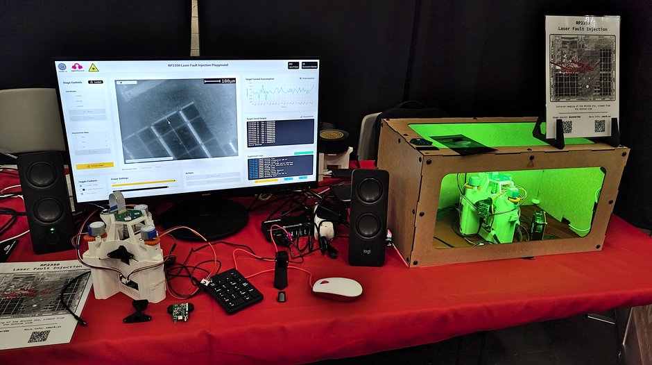 The "Laser Fault Injection Platform", showcased during DEFCON 33