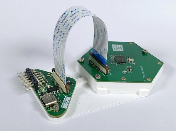 I/O Board and Main Carrier Board, placed in a 3D-printed holder